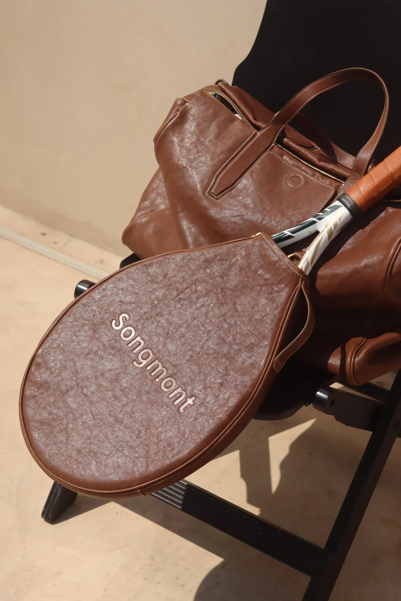 Leather Tennis Racket Cover - Image 4