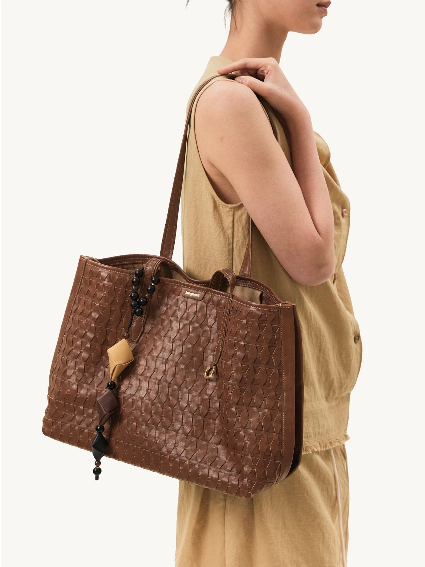 Medium Lattice Tote - Image 3